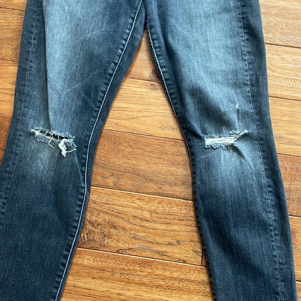 MOTHER denim, Undone Hem Looker Ankle, Black Jeans, size 28 - Picture 3 of 9